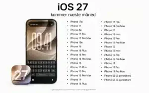 iOS 27 er på vej: Hvem får opdateringen – og hvad får de?