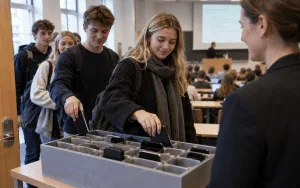 Telefonen ud af klasselokalet: Studerende får bedre karakterer